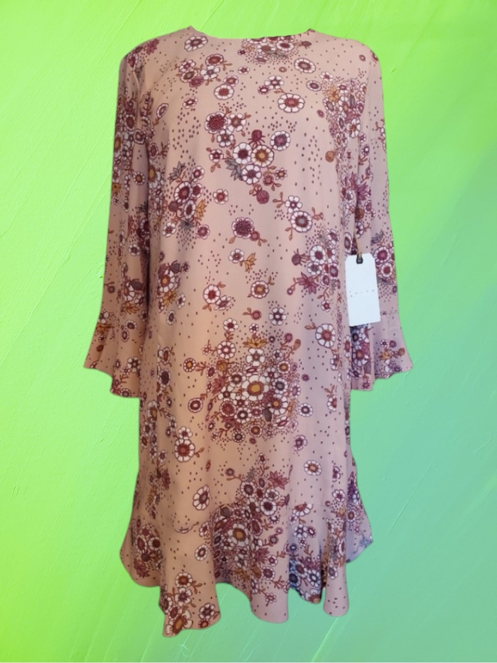 Leith Nordstrom NWT Retro Mod Boho Grandmacore Fairycore Maximalism Dress M